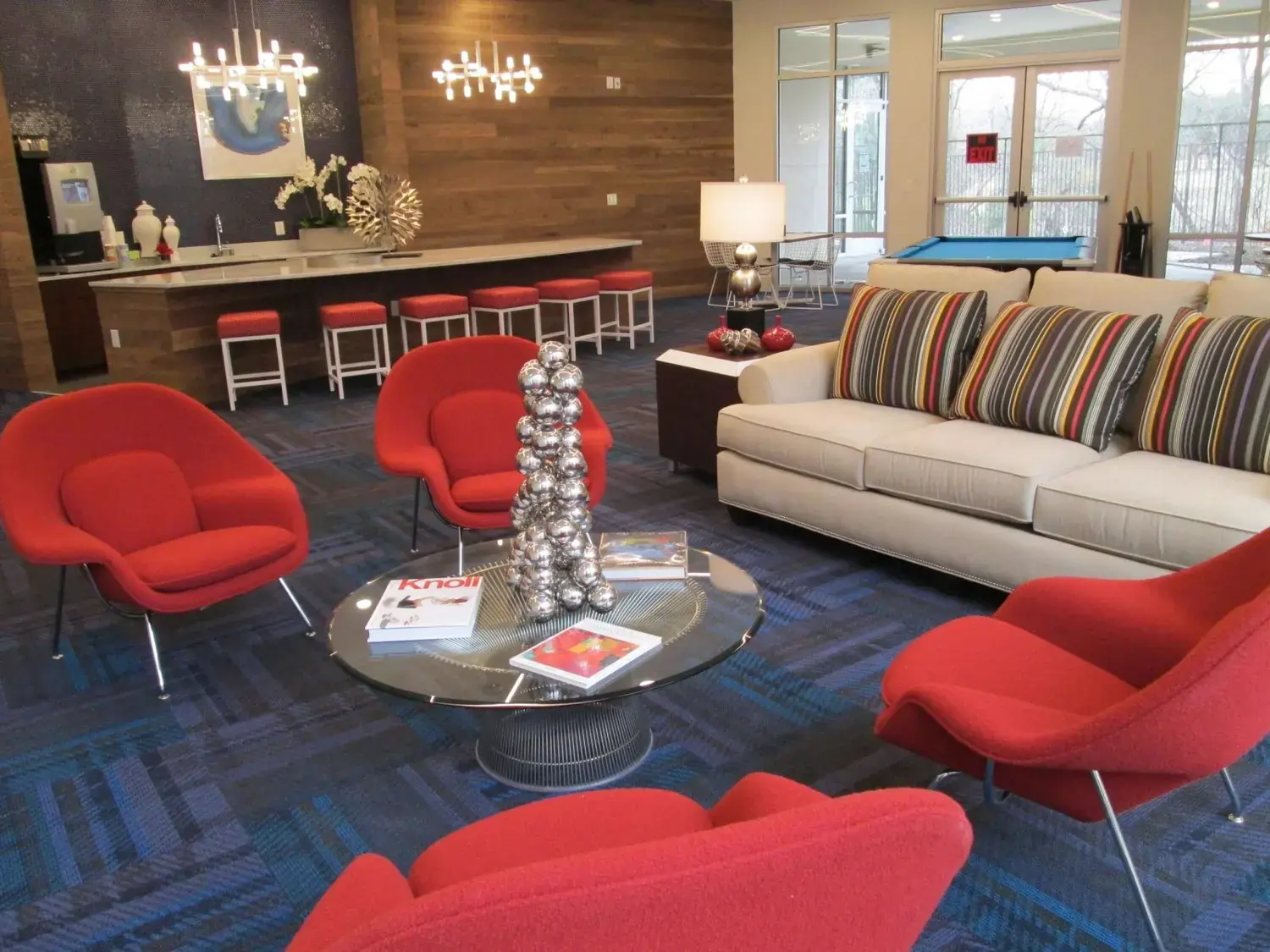 A multi-family club level interior designed by Witt & Witt Interior Design